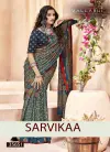 Sarvikaa By Vallabhi Moss Georgette Ethnic Print With Fancy Swarovski Work Saree Online Wholesale